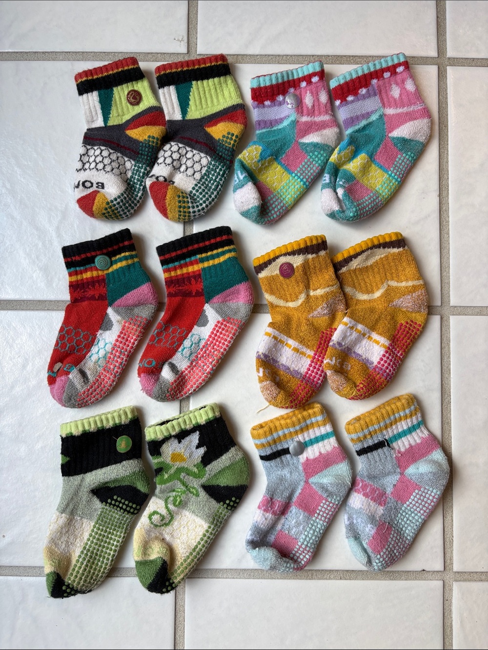 Bombas Disney Princess Non-Slip Socks Set (6 pairs), toddler size